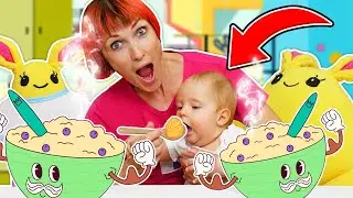 Mamãe do Lucky: Preparando Papinha com os Pequenos! Vídeos Educativos para Crianças.