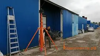 Внимание. Испытание мачты с лебедкой с нагрузкой 50кг. Тест прошел успешно.