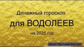 Денежный гороскоп для ВОДОЛЕЕВ на 2025 год