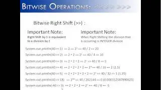 Bitwise Operations Part 2:  Left Shift and Right Shift (Java)