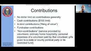 Get on Board: Contributions and Expenditures