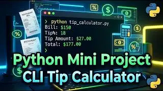 Python CLI Tip Calculator under 3 minutes | Beginner Python Project