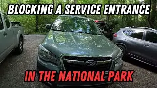 Illegal Parker Blocks A Service Entrance In The National Park & Sets Our Security Alarm Off