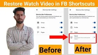 How to show facebook video icon / How to restore watch video icon