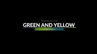 Adobe Stock - Green And Yellow Spring Mood Titles Reveal  - Motion Graphics