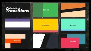 Flat Modern Transitions | After Effects, Premiere Pro, FCPX and DaVinci Resolve Video Template