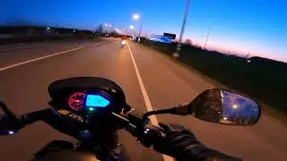 Ночная прогулка на Bajaj Pulsar 180