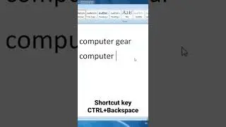 CTRL Shortcut keys of computer | Useful Computer keyboard Shortcut Keys | CTRL+Backspace 