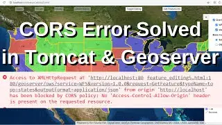 How to Enable CORS in Geoserver and Tomcat (CORS Error Solution)