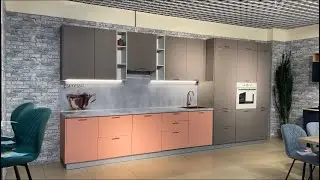 Ройс (Грей Софт/Персик Софт); Кухонный гарнитур модульный.