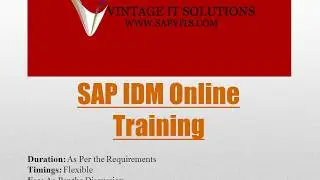 SAP IDM Online Training | SAP IDM Course Content
