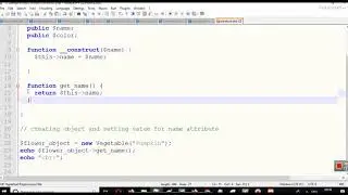 Constructor Function in a Class  - Object Oriented Programming, PHP