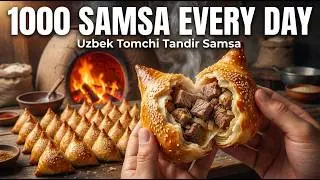 Every Day 1000 Uzbek Tomchi Samsa – Traditional Street Food Mass Production