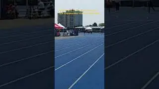 Ontario Track and field championship U 18 boys 100m heat, Jordon Lewis flying Angeles academy.