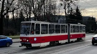 🔴Калининградский трамвай Tatra KT4SU, поездка по 3 маршруту🔴