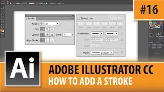 Adobe Illustrator Creative Cloud - How To Add A Stroke - Episode #16