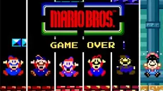 Evolution of Mario Bros. GAME OVER Screens