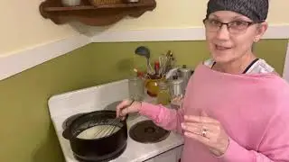 Clean out the fridge Low Carb Creamy Chicken Broccoli/Cauliflower Soup.