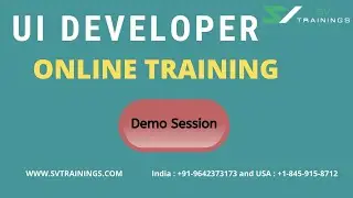 UI Developer Online Training Demo Session | UI Developer Training