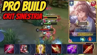 SINESTRIA PRO CRIT BUILD SOLO RANK GAMEPLAY | AoV | 傳說對決 | RoV | Liên Quân Mobile