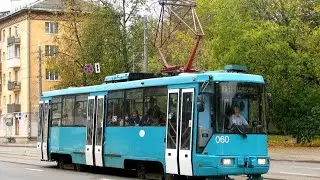 ПОЕЗДКА на ТРАМВАЕ бкм 60102 (БОРТ.  НОМЕР) МАРШРУТ 6