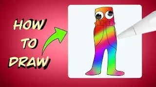 How to draw RAINBOW FRIENDS GREEN #roblox