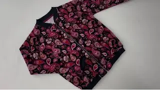 Bomber Jacket Cutting and Sewing for 11-12 Year Old Children / Zippered / How to Sew