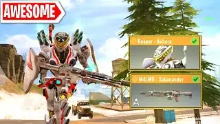 *NEW* LEGENDARY REAPER ASHURA & M4LMG SALAMANDER FIRST SOLO SQUAD GAMEPLAY BATTLE ROYALE COD MOBILE