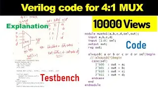 verilog code for 4x1 mux with testbench