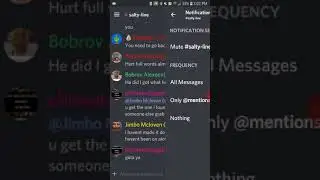 Discord notification settings.