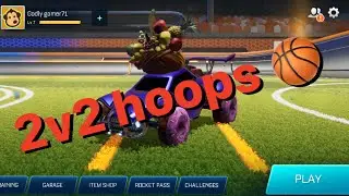 Rocket league sideswipe  2v2 hoops online gameplay 👍
