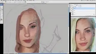 Digital Painting (with Eyedrop) - Female Face Time Lapse