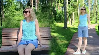 Майка "Аква"/ Подробное видео описание 🧶