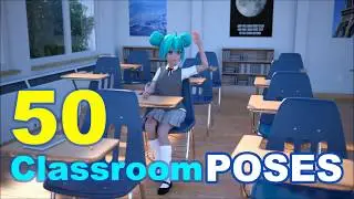 (💾Daz Studio DL) Real Classroom Poses for Genesis 8 Females