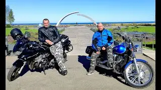Kawasaki Vulcan 900 custim VS Suzuki GSF 600S .Тест ветровика с АлиЭкспресс.
