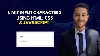 Limit Input Characters using HTML CSS & JavaScript.