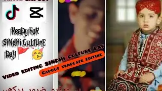 SINDHi ajrak topi day video editing|| Capcut editing Trending template|| TIKTOK trending video