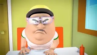 A person sitting in restaurant got angry due to delay in order