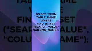 Find in set Query in SQL #shorts #interview #sql