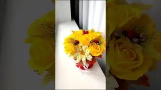 Осенний букет из мыльных роз