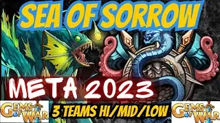 3 META Gems of War Sea of Sorrow Teams 2023 | 3 Teams Hi/MID/LOW for the Sea of Sorrow Faction guide