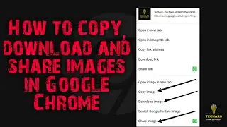 How to Copy, Download or Share Images on Google Chrome | Techaro