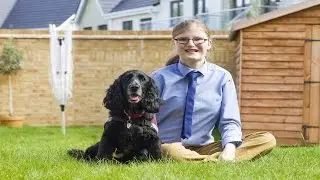 Esmee and her mum talk about hearing loss and hearing dog Cola