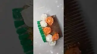 DIY Tricolor Independence day special hairclip #independenceday #tricolor #ytshorts