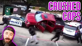 Huge Truck DESTROYS Cop Car! - Shooting Breakdown