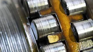 Replacing bearings with huge wear on the lathe spindle 1A616