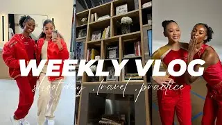 VLOG: shoot day, I met Suni Lee & Jasmine Brown!, weights, blocks, practice!