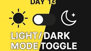 JavaScript Light & Dark Mode Toggle | Master classList.toggle() | Day 13