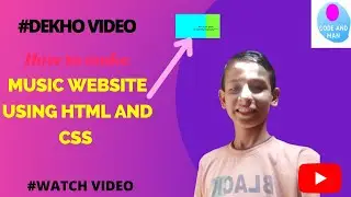 How to create a Music Website Using HTML and CSS|| Creating a Website||codeandman