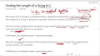 Length of Strings in C #cforembeddedsystems